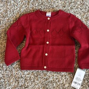 Carter’s 18m Red Knit Girl’s Cardigan button up sweater